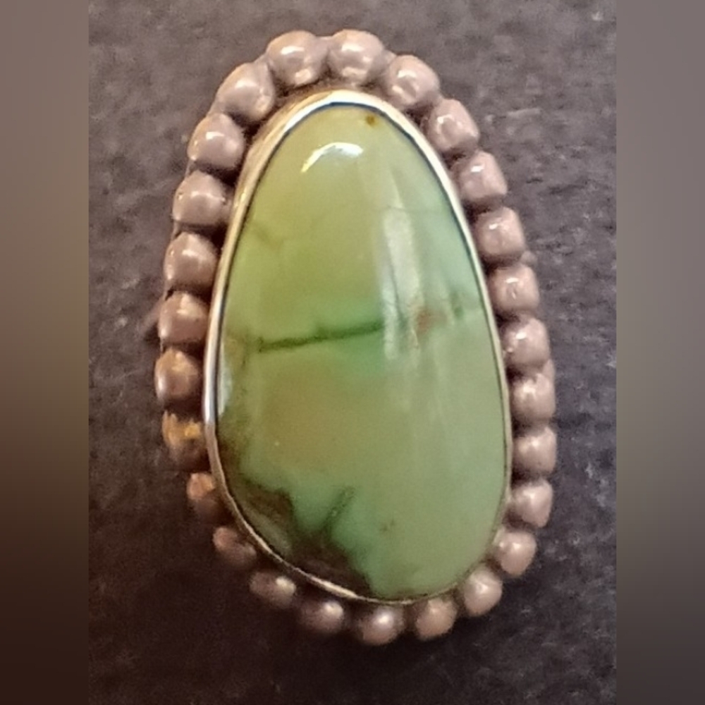 Vintage Green Turquoise Ring